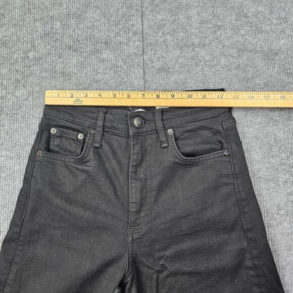 Rag & Bone Jeans Womens 24 Sofie Black High Rise Wide Leg Featherweight Classic - Picture 5 of 8